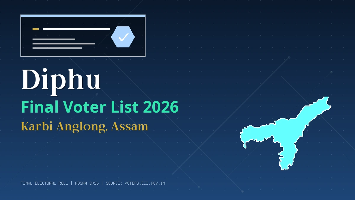 Diphu Final Voter List 2026 Assam