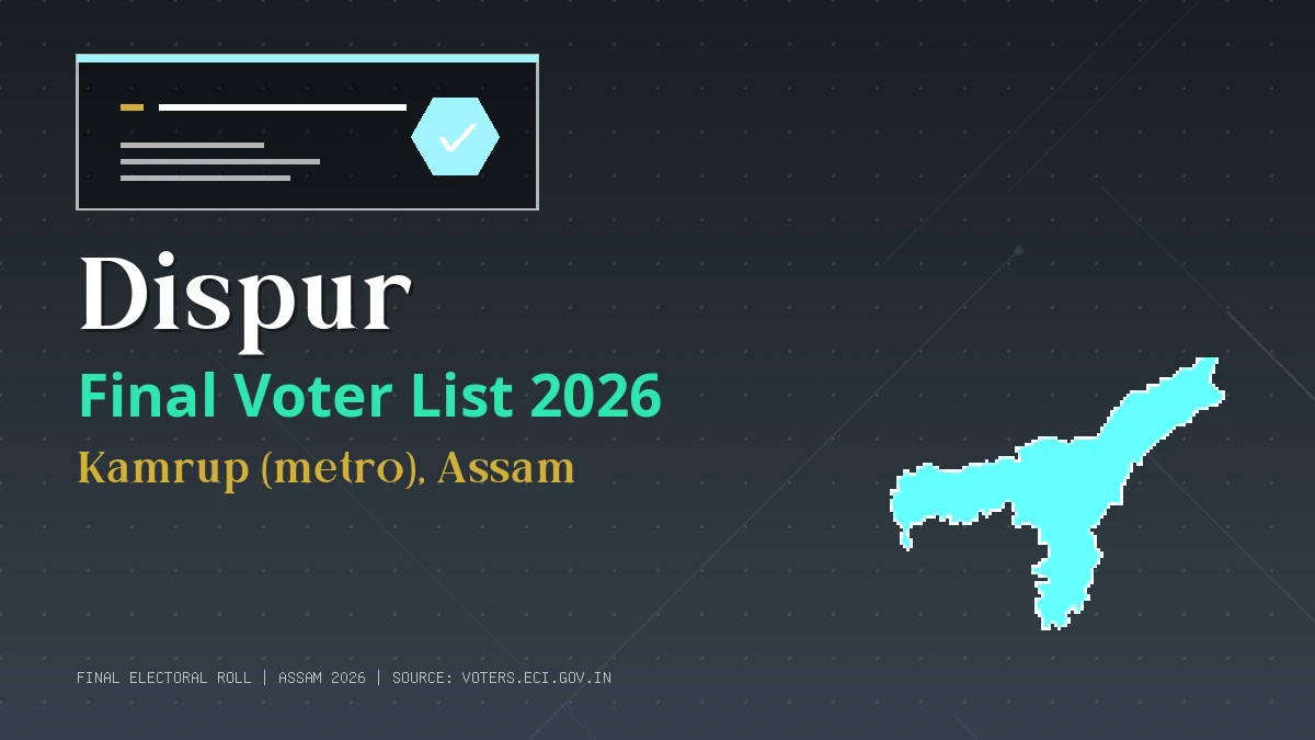 Dispur Final Voter List 2026 Assam