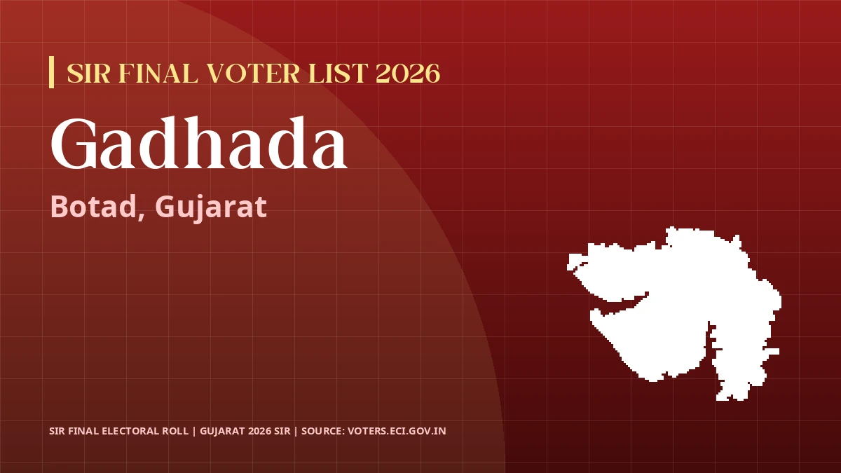 Gadhada SIR Final Voter List 2026 Gujarat