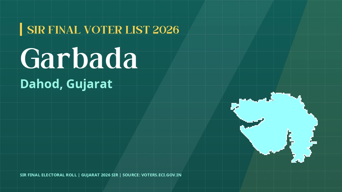 Garbada SIR Final Voter List 2026 Gujarat
