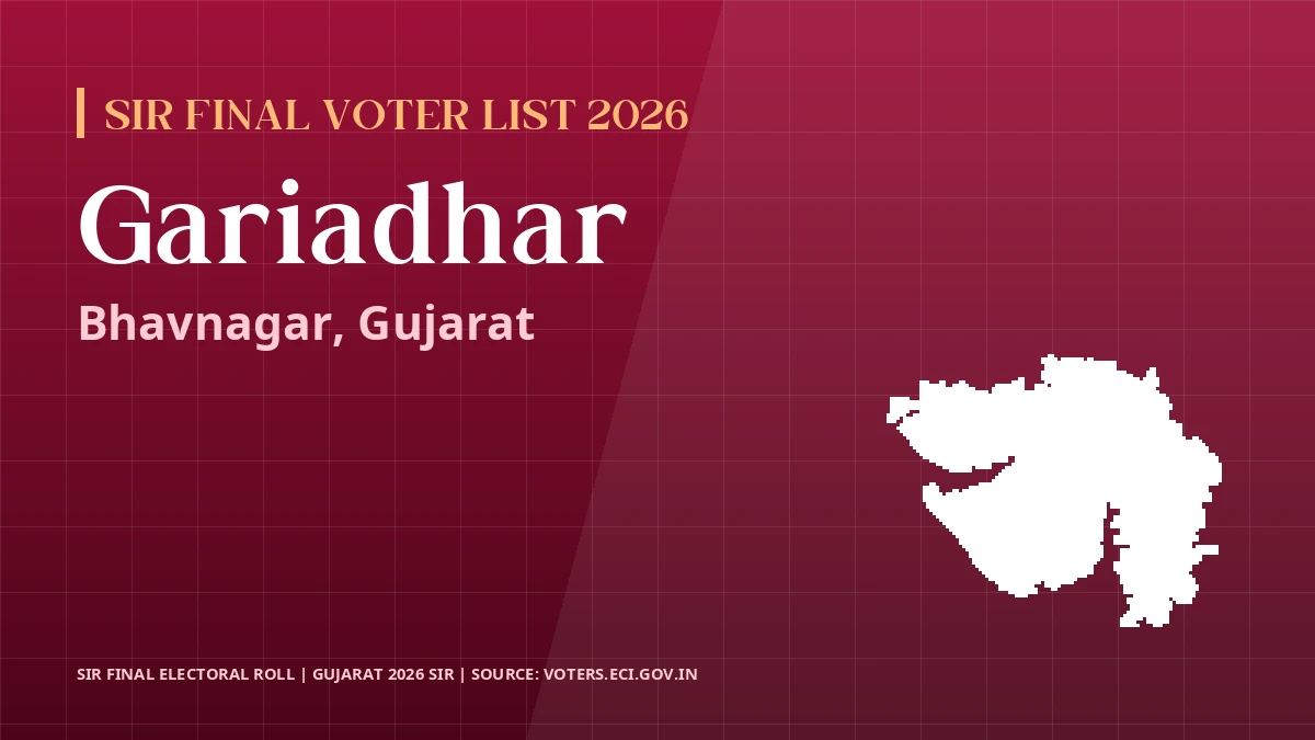 Gariadhar SIR Final Voter List 2026 Gujarat