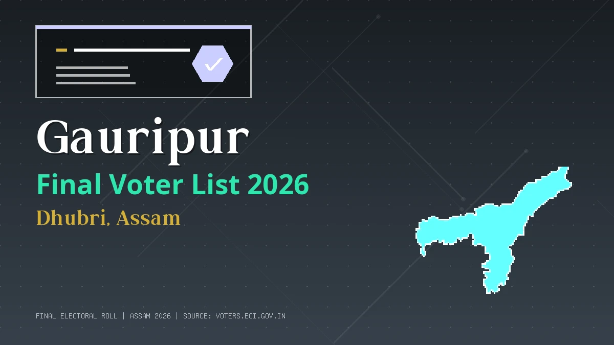 Gauripur Final Voter List 2026 Assam