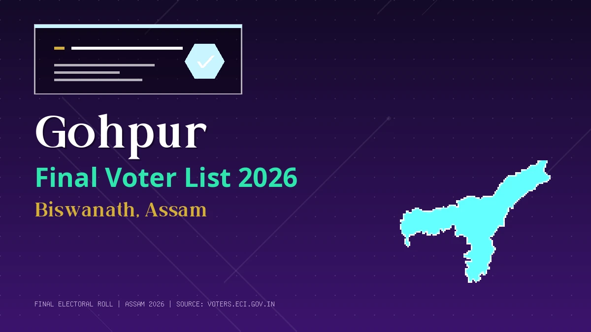 Gohpur Final Voter List 2026 Assam