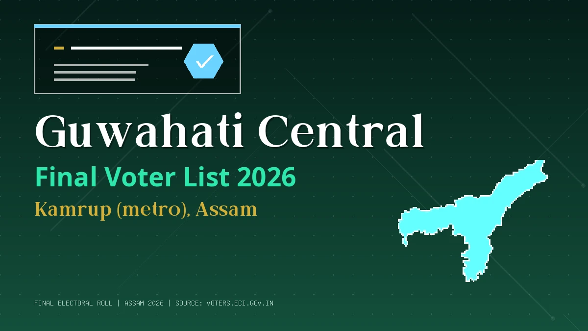 Guwahati Central Final Voter List 2026 Assam