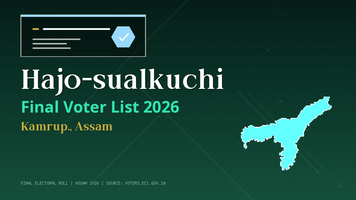 Hajo-sualkuchi Final Voter List 2026 Assam