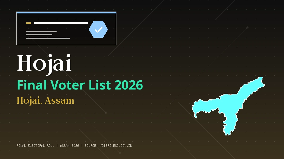 Hojai Final Voter List 2026 Assam