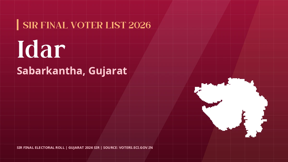 Idar SIR Final Voter List 2026 Gujarat