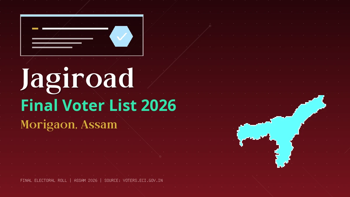 Jagiroad Final Voter List 2026 Assam