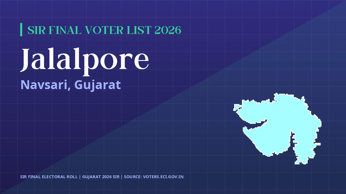 Jalalpore SIR Final Voter List 2026 Gujarat