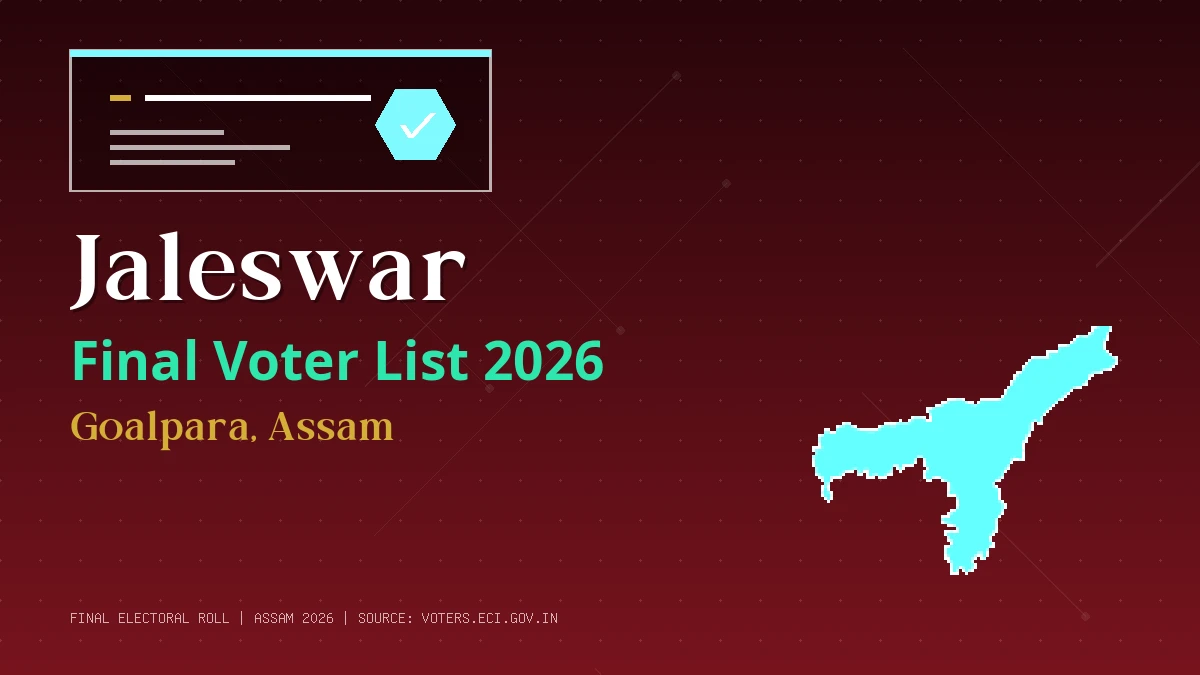 Jaleswar Final Voter List 2026 Assam