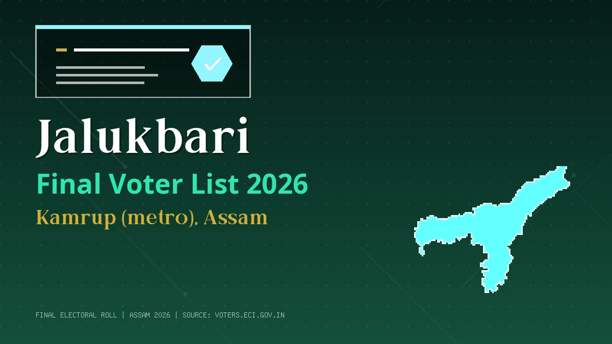 Jalukbari Final Voter List 2026 Assam