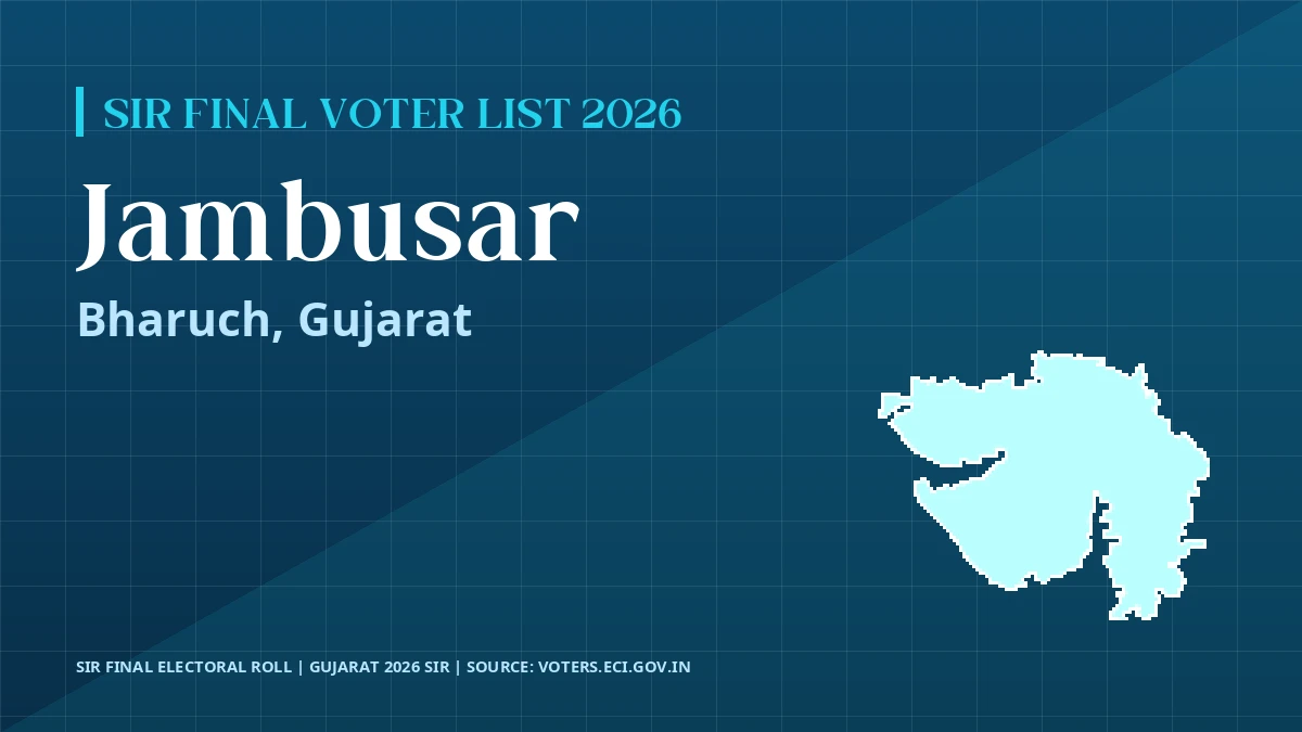 Jambusar SIR Final Voter List 2026 Gujarat