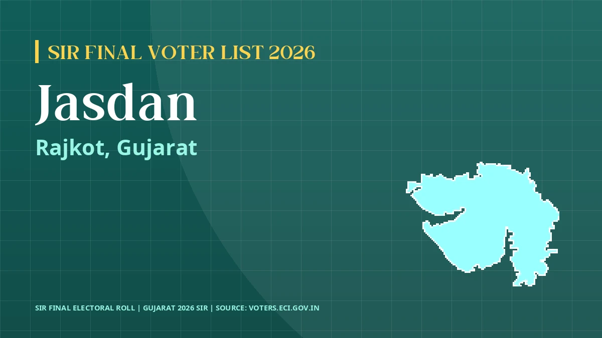 Jasdan SIR Final Voter List 2026 Gujarat