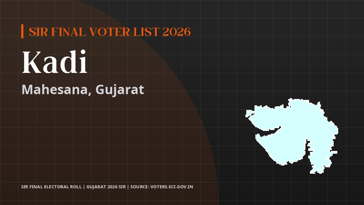 Kadi SIR Final Voter List 2026 Gujarat