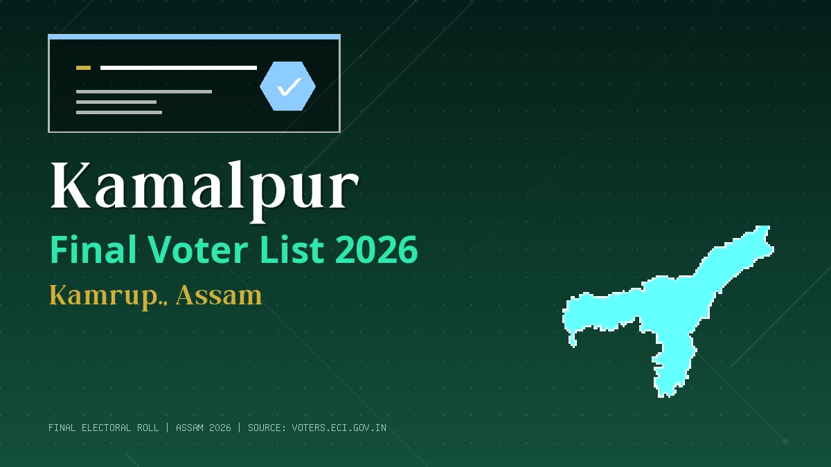 Kamalpur Final Voter List 2026 Assam