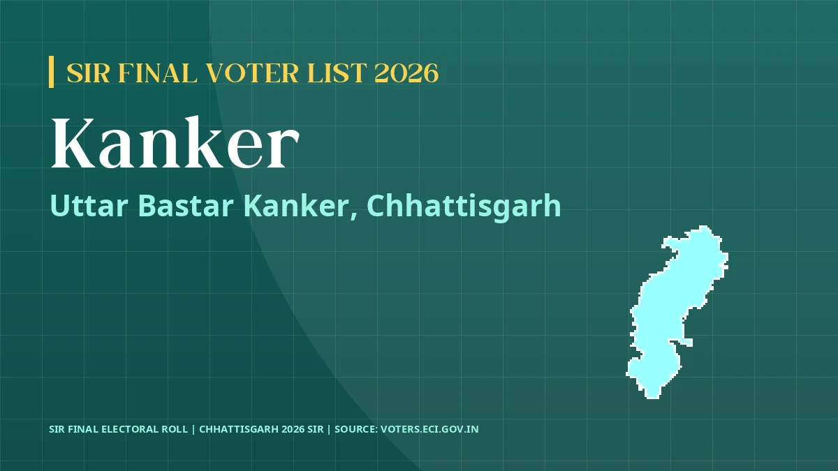 Kanker SIR Final Voter List 2026 Chhattisgarh