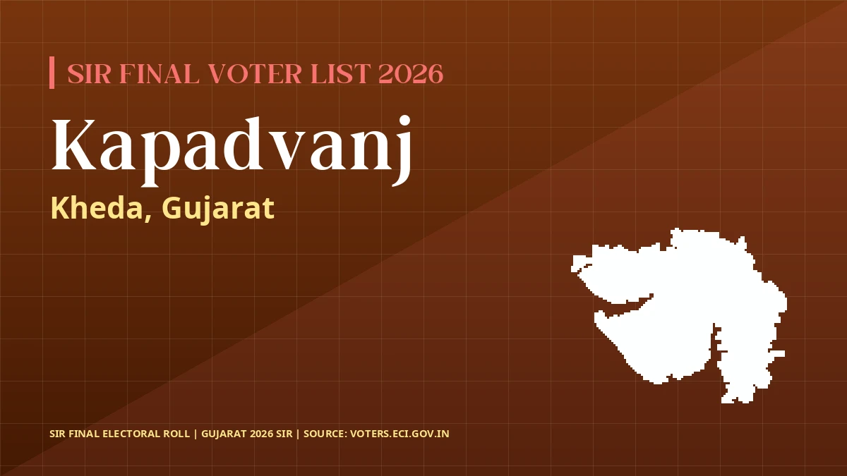 Kapadvanj SIR Final Voter List 2026 Gujarat