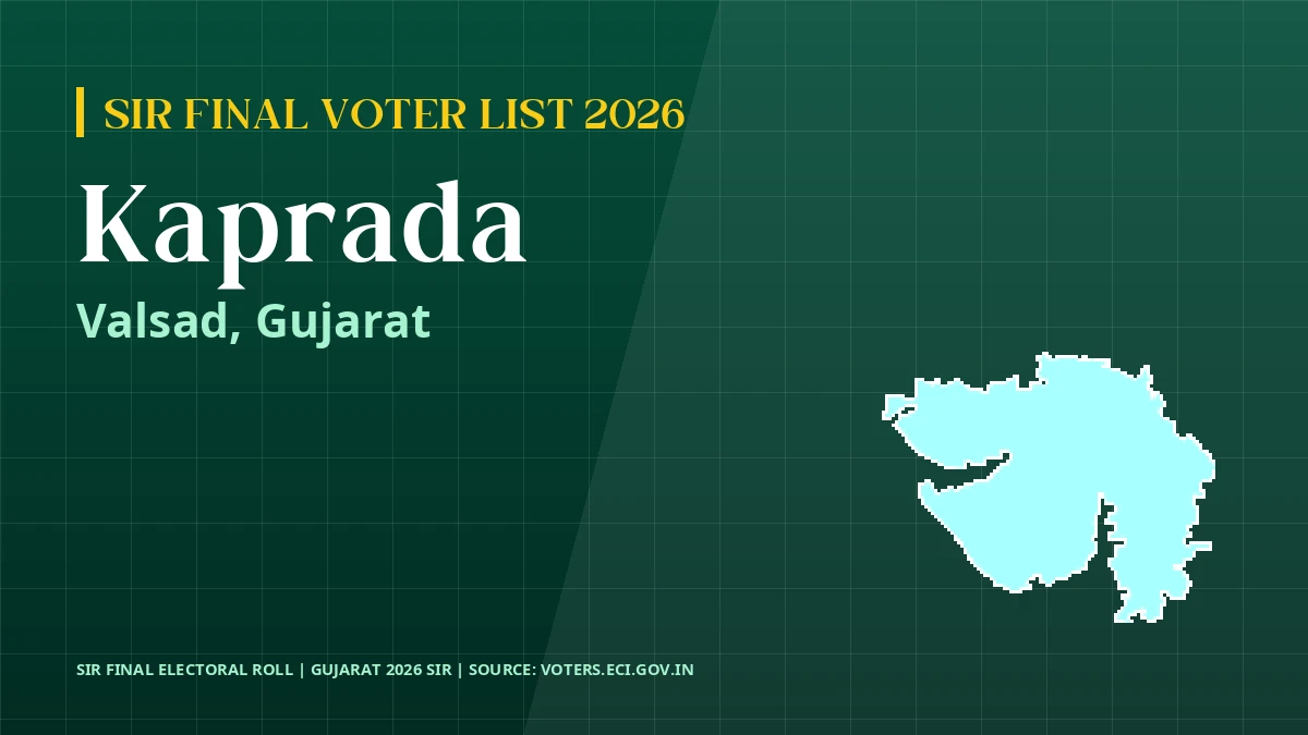 Kaprada SIR Final Voter List 2026 Gujarat