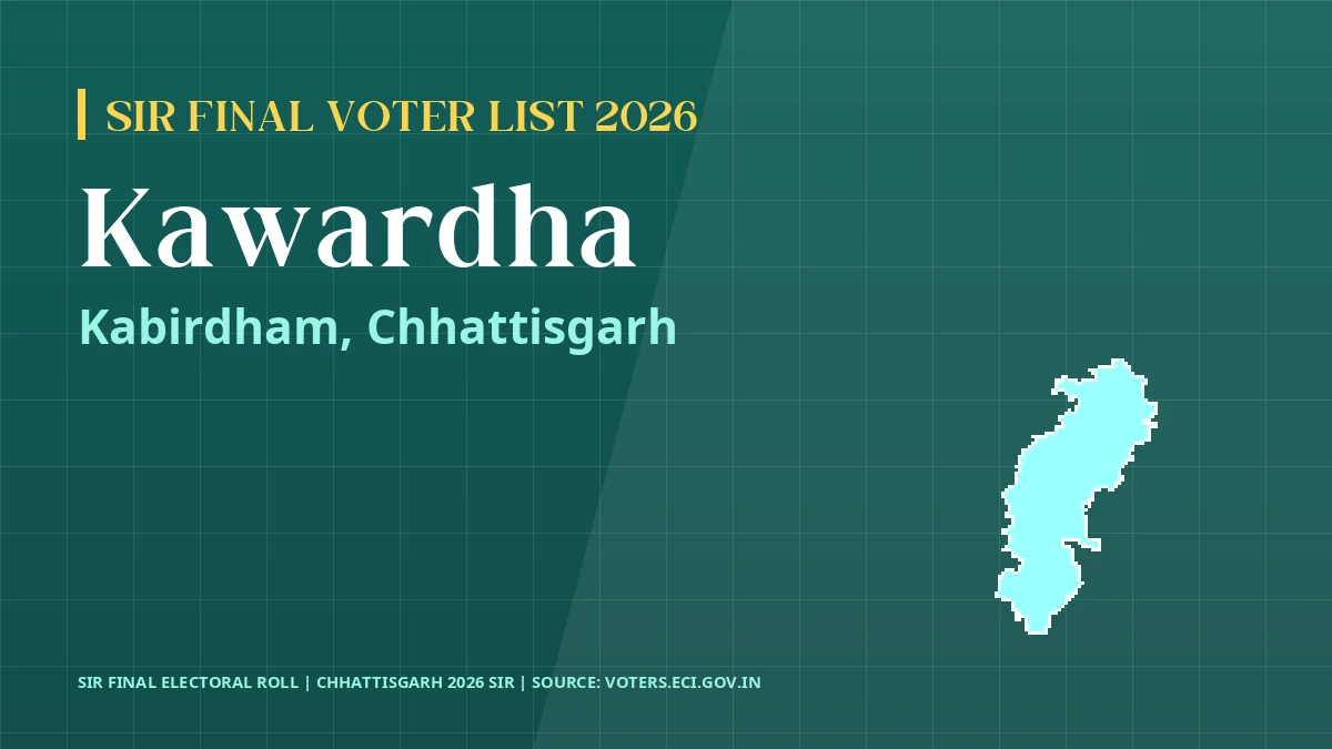 Kawardha SIR Final Voter List 2026 Chhattisgarh