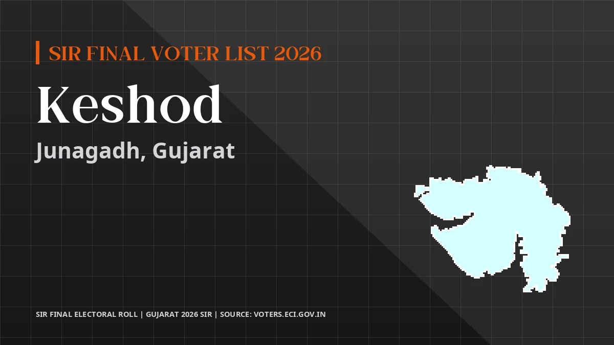 Keshod SIR Final Voter List 2026 Gujarat