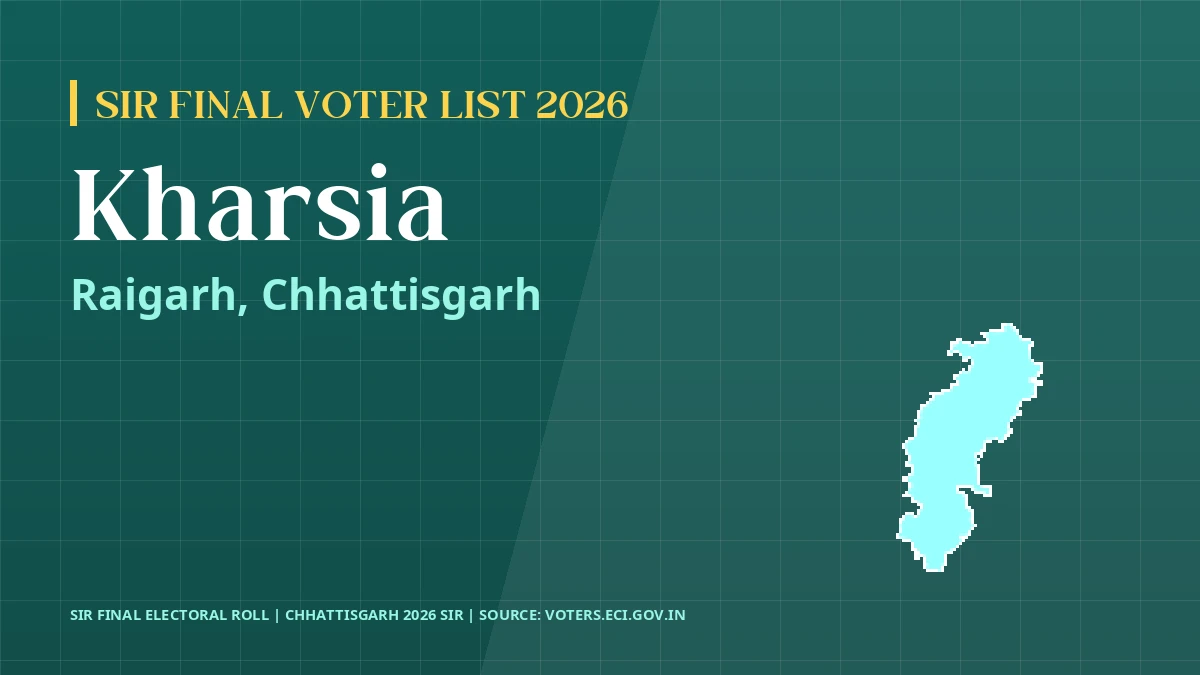 Kharsia SIR Final Voter List 2026 Chhattisgarh