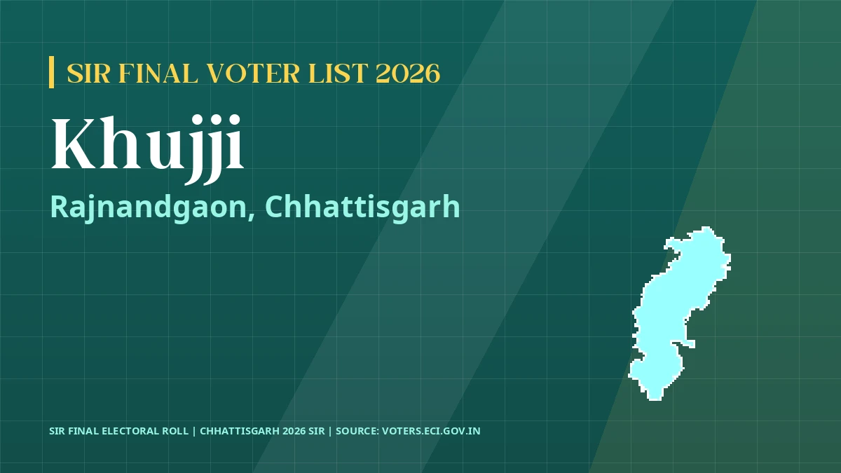 Khujji SIR Final Voter List 2026 Chhattisgarh
