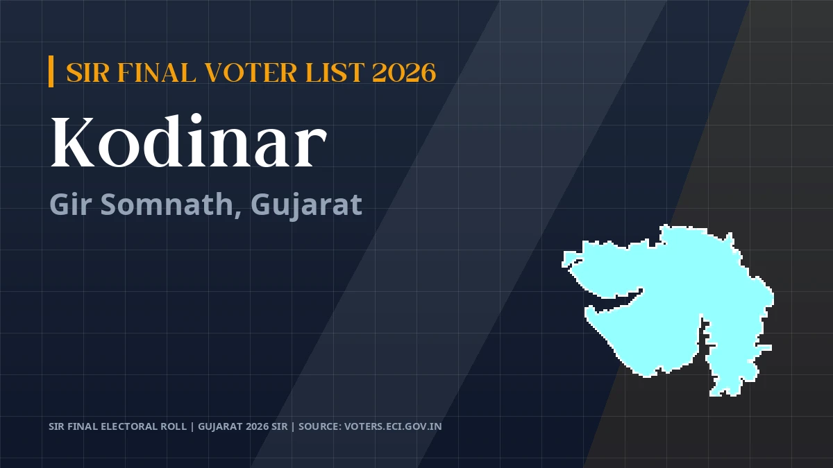 Kodinar SIR Final Voter List 2026 Gujarat