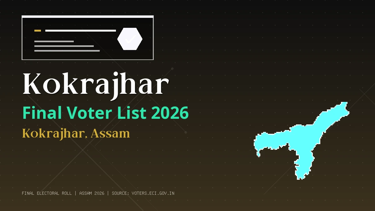Kokrajhar Final Voter List 2026 Assam