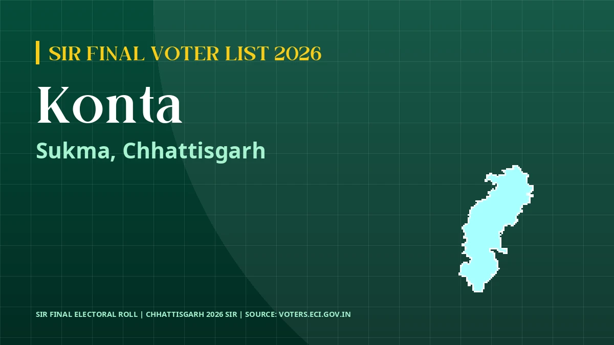 Konta SIR Final Voter List 2026 Chhattisgarh