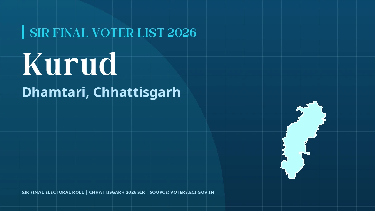 Kurud SIR Final Voter List 2026 Chhattisgarh