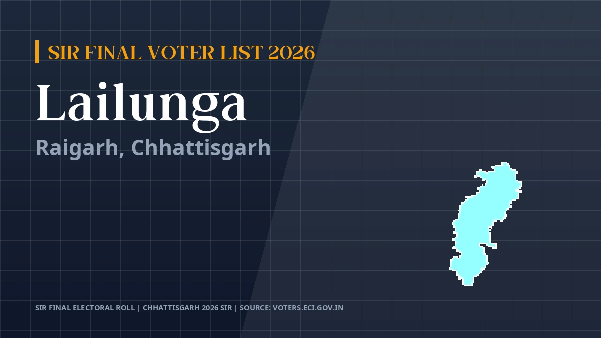 Lailunga SIR Final Voter List 2026 Chhattisgarh