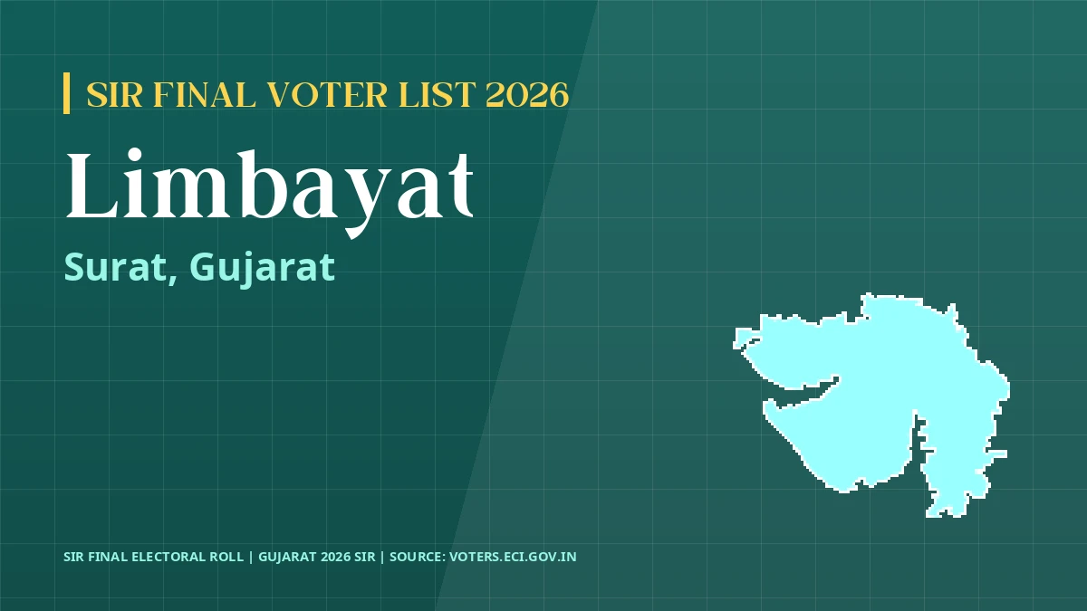 Limbayat SIR Final Voter List 2026 Gujarat