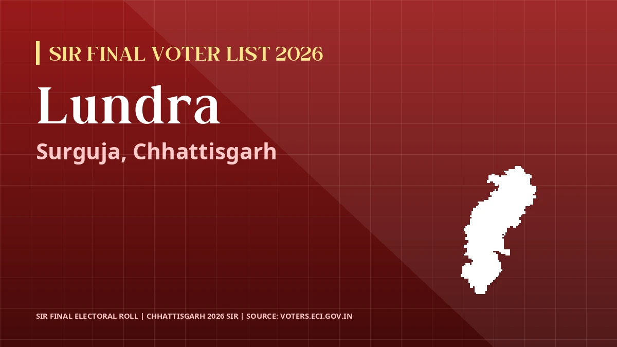 Lundra SIR Final Voter List 2026 Chhattisgarh