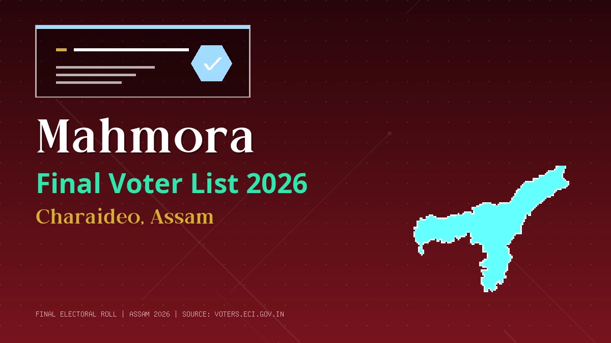 Mahmora Final Voter List 2026 Assam