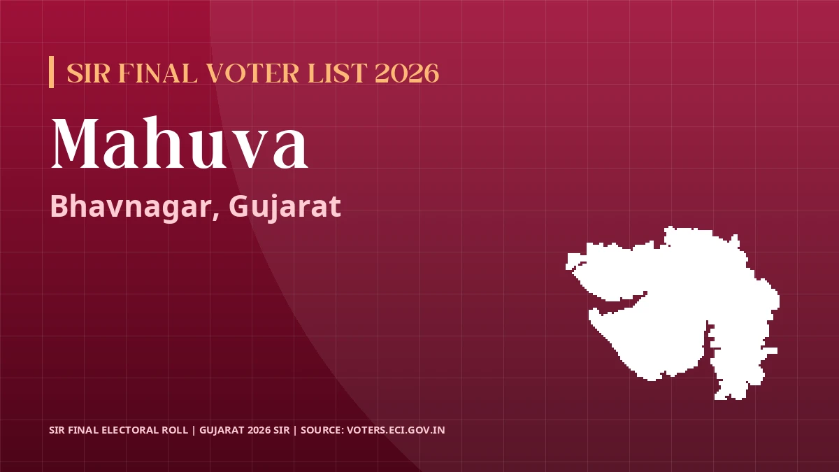 Mahuva SIR Final Voter List 2026 Gujarat