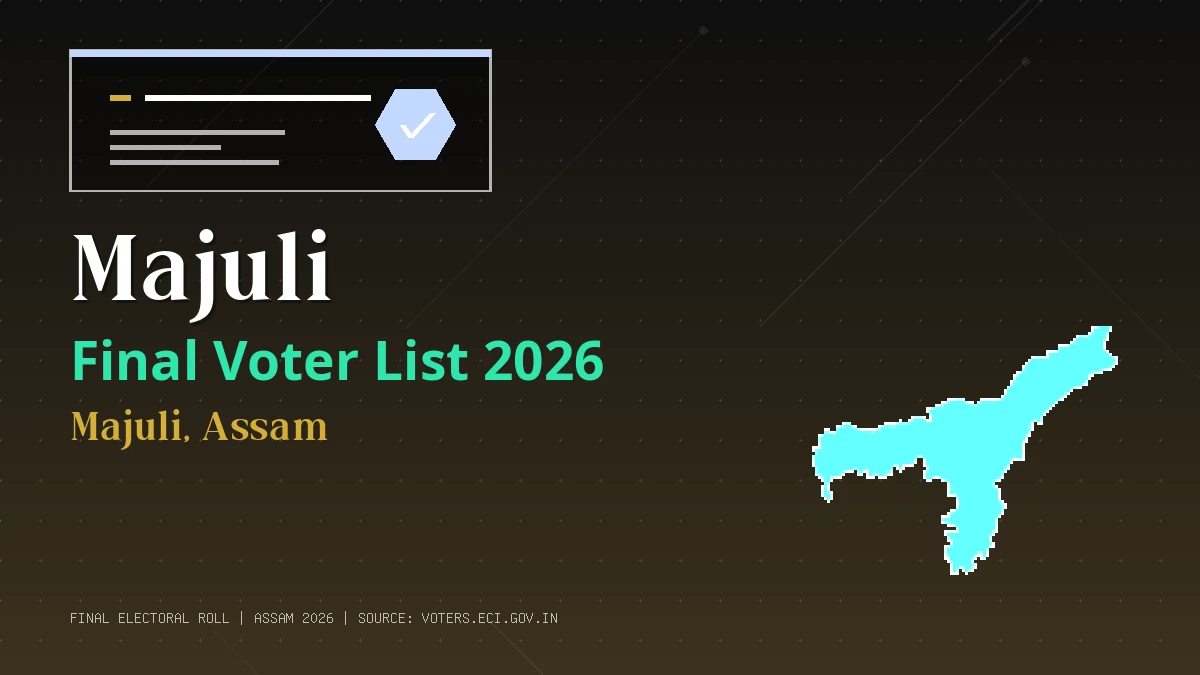 Majuli Final Voter List 2026 Assam