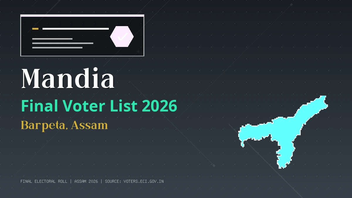 Mandia Final Voter List 2026 Assam