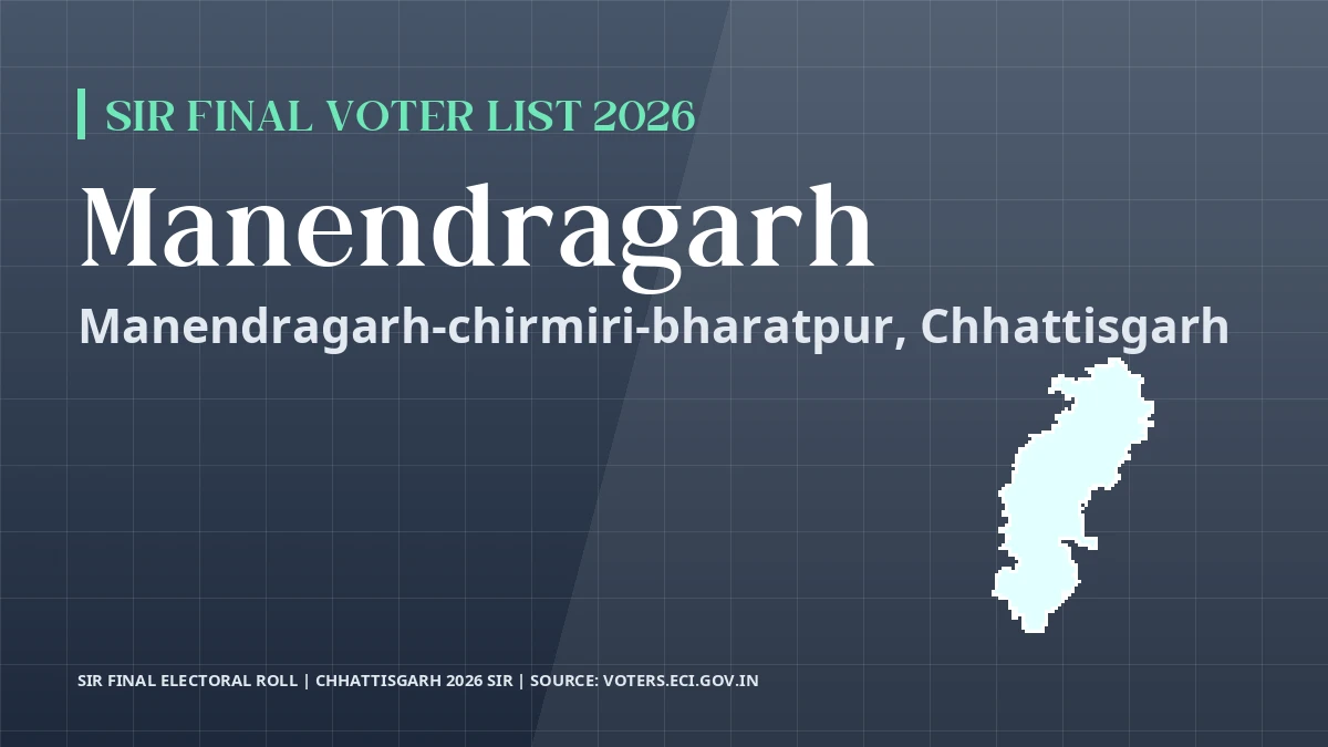 Manendragarh SIR Final Voter List 2026 Chhattisgarh