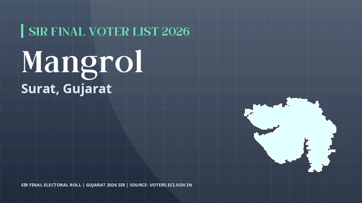Mangrol SIR Final Voter List 2026 Gujarat