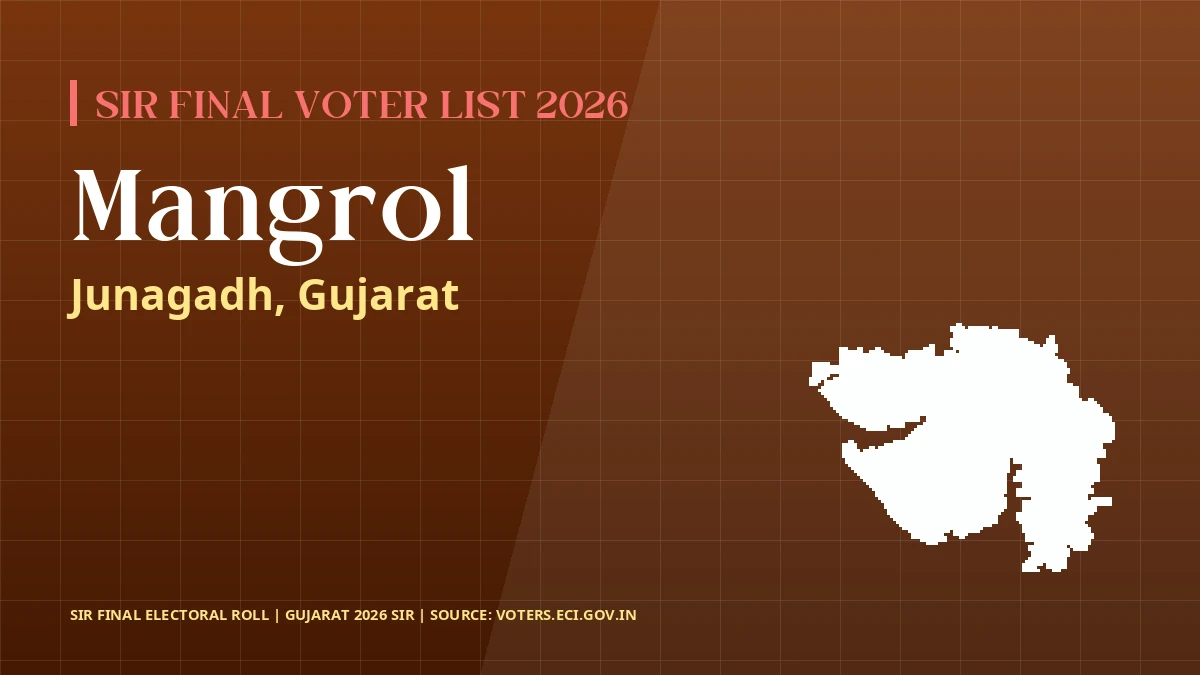 Mangrol SIR Final Voter List 2026 Gujarat
