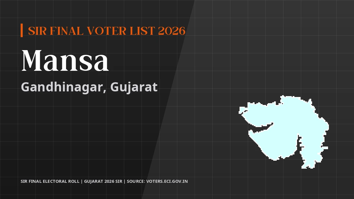 Mansa SIR Final Voter List 2026 Gujarat