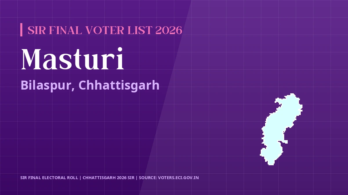 Masturi SIR Final Voter List 2026 Chhattisgarh