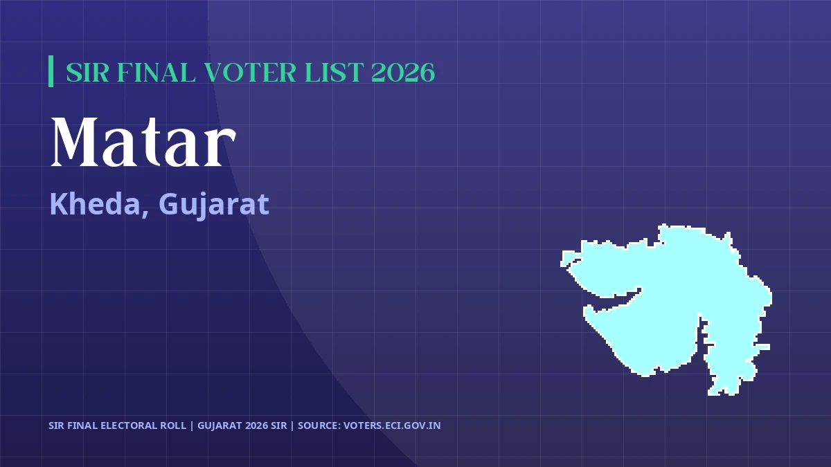 Matar SIR Final Voter List 2026 Gujarat