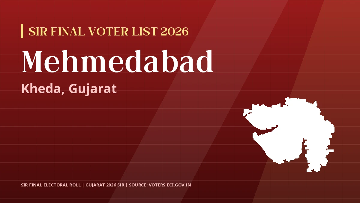 Mehmedabad SIR Final Voter List 2026 Gujarat