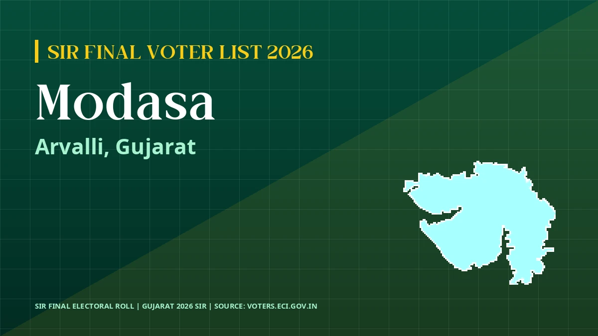 Modasa SIR Final Voter List 2026 Gujarat