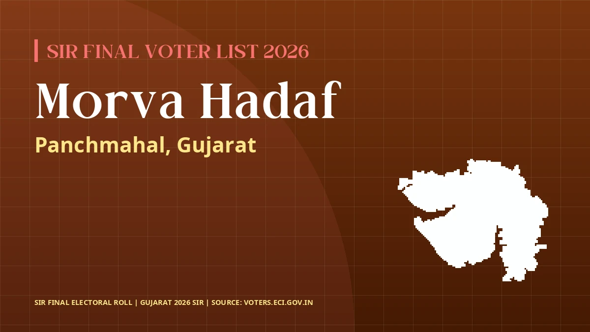 Morva Hadaf SIR Final Voter List 2026 Gujarat