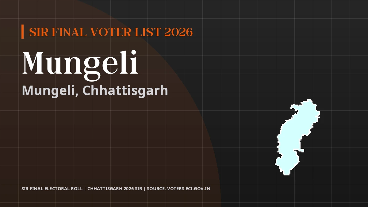 Mungeli SIR Final Voter List 2026 Chhattisgarh