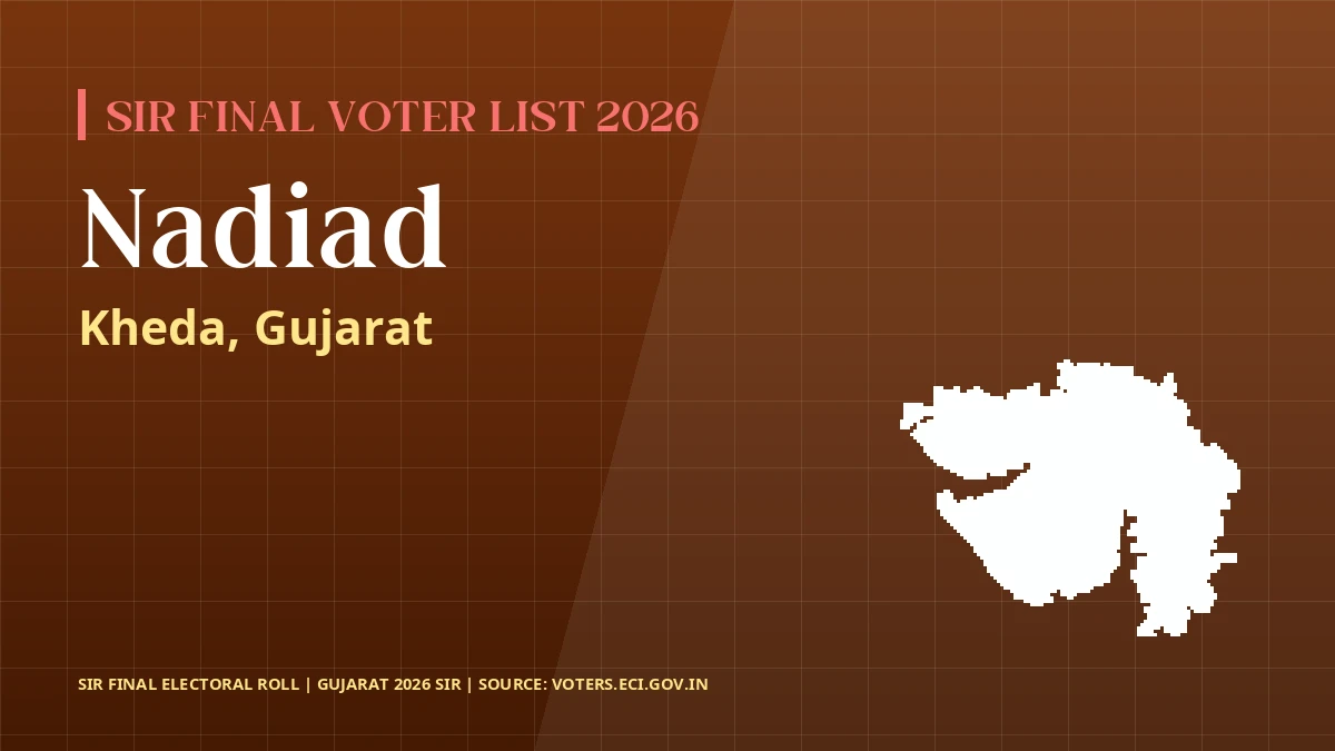Nadiad SIR Final Voter List 2026 Gujarat