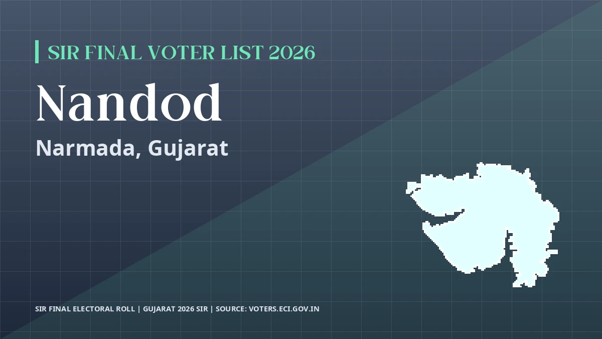 Nandod SIR Final Voter List 2026 Gujarat