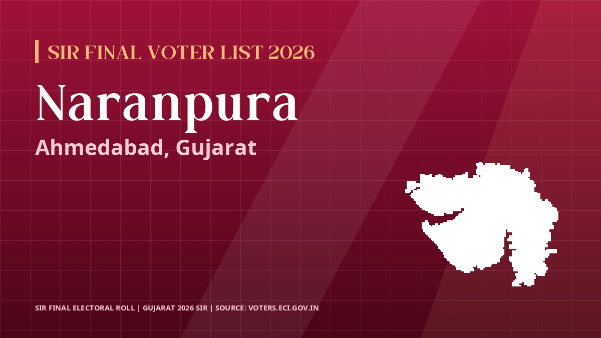 Naranpura SIR Final Voter List 2026 Gujarat